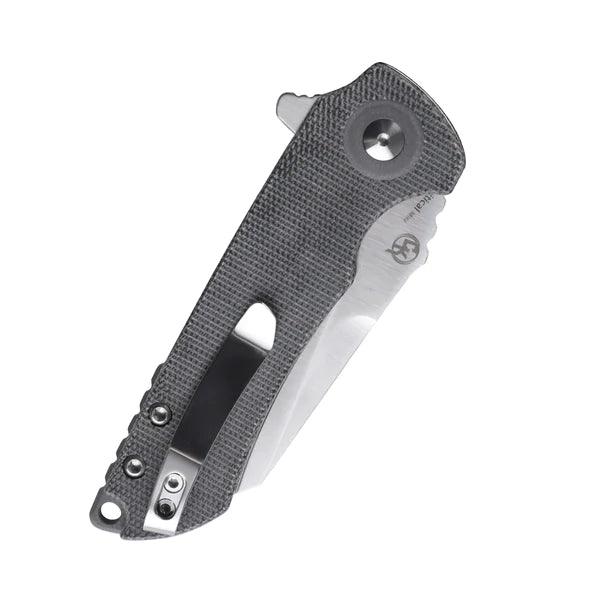 Kizer Cutlery Critical Mini Linerlock Black Linen Micarta CPM-3V - Knives.mx
