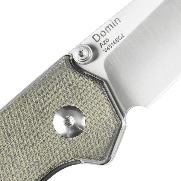 Kizer Cutlery Domin Linerlock Green Micarta 154CM - Knives.mx