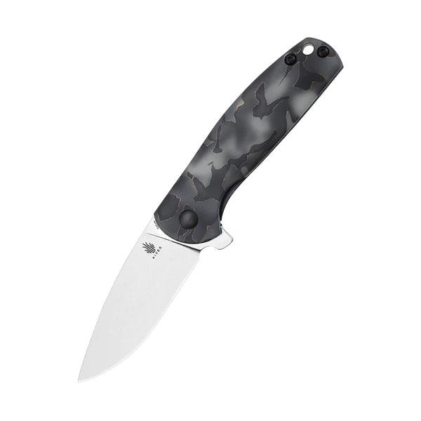 Kizer Cutlery Gemini Framelock Raffir Handle Stonewash S35VN - Knives.mx