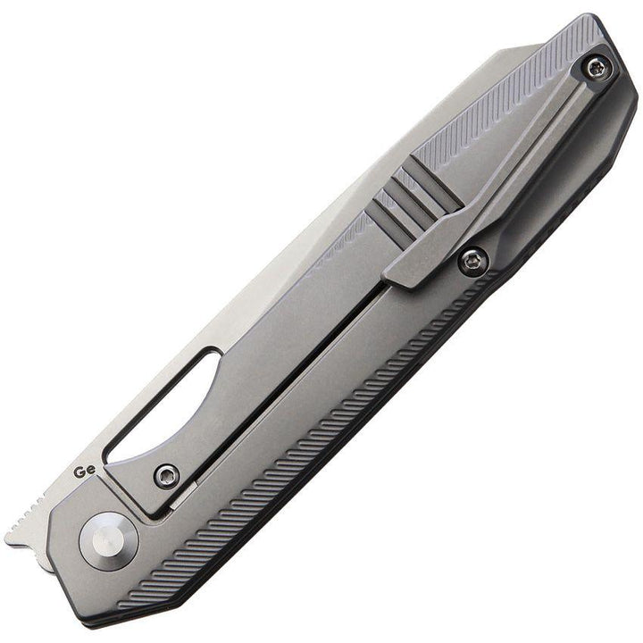 Kizer Cutlery Genie Framelock Gray Titanium Satin S35VN - Knives.mx