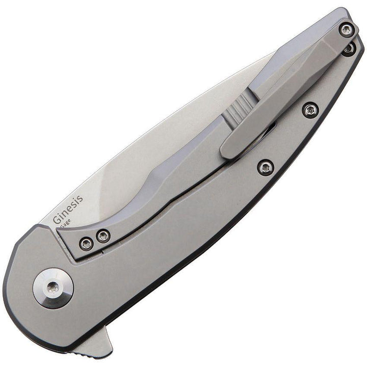 Kizer Cutlery Ginesis Framelock Titanium Satin S35VN - Knives.mx