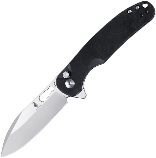 Kizer Cutlery HIC-CUP Button Lock Grays Harbor Richlite Satin 154CM - Knives.mx