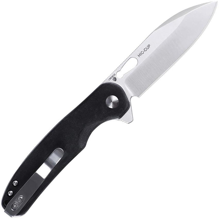 Kizer Cutlery HIC-CUP Button Lock Grays Harbor Richlite Satin 154CM - Knives.mx