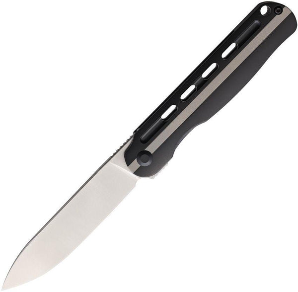 Kizer Cutlery Latt Vind Framelock Black & Gray Titanium Satin S35VN - Knives.mx