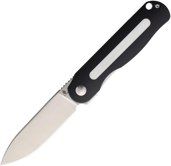 Kizer Cutlery Latt Vind Linerlock Black & White G10 Satin Bohler N690 - Knives.mx