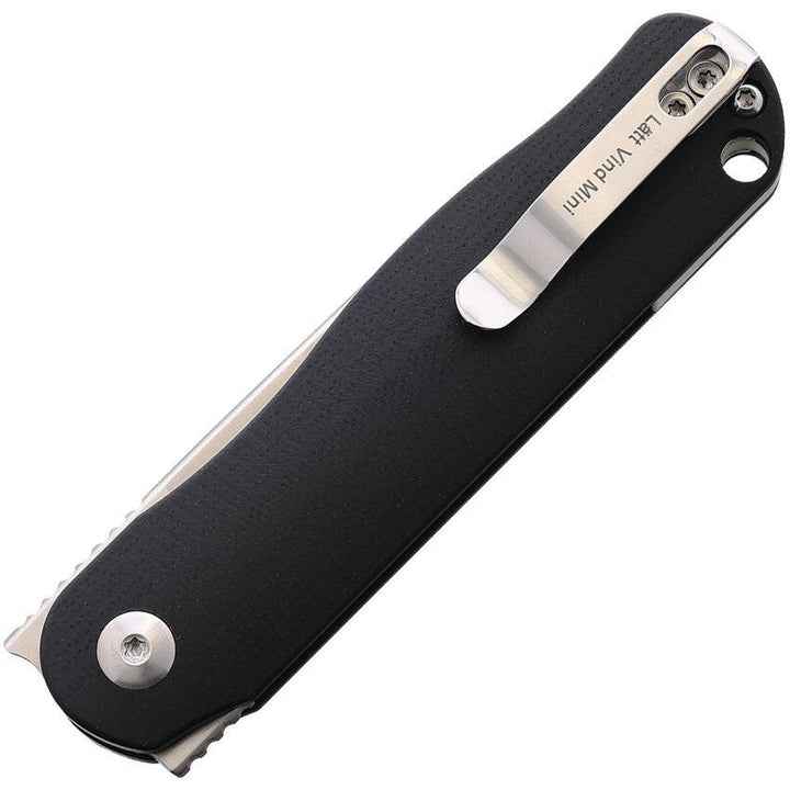 Kizer Cutlery Latt Vind Linerlock Black & White G10 Satin Bohler N690 - Knives.mx
