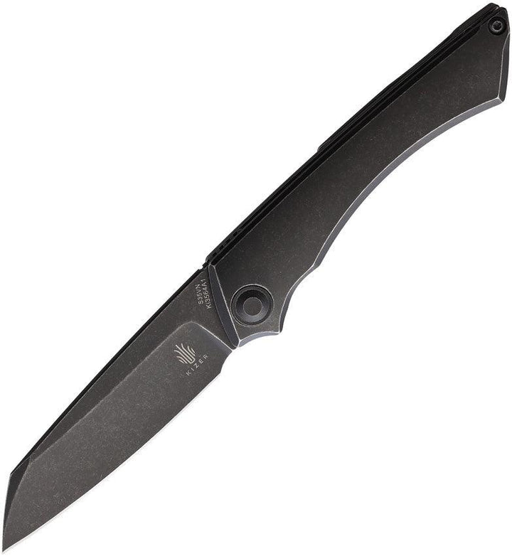 Kizer Cutlery M Stealth Framelock Black Titanium Stonewash CPM- S35VN - Knives.mx