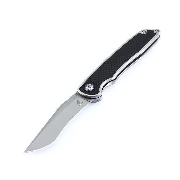 Kizer Cutlery Matanzas Framelock Titanium w Carbon Fiber Inlay Satin S35VN - Knives.mx