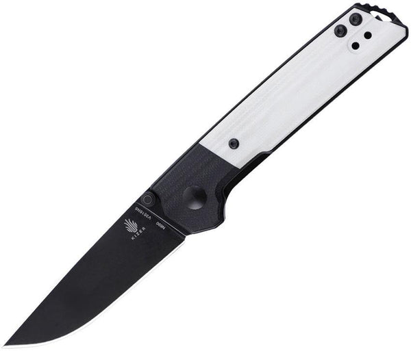 Kizer Cutlery Mini Domin Linerlock Balck & White G10 Black Bohler N690 - Knives.mx