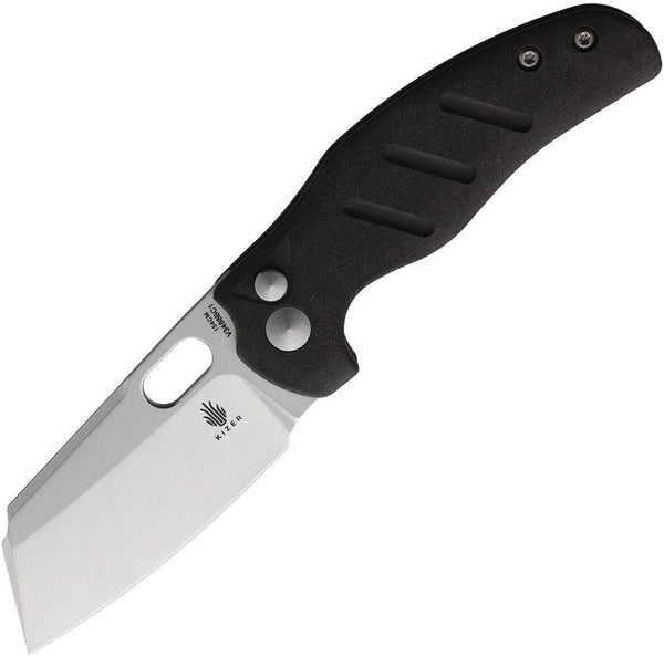 Kizer Cutlery Mini Sheepdog Button Lock Grays Harbor Stonewash 154CM - Knives.mx