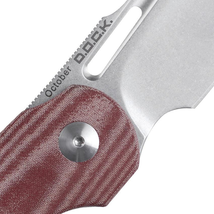 Kizer Cutlery October Linerlock Red Micarta Satin CPM-20CV - Knives.mx