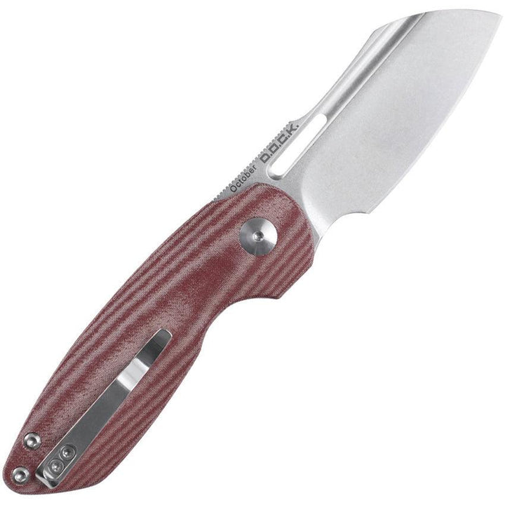 Kizer Cutlery October Linerlock Red Micarta Satin CPM-20CV - Knives.mx