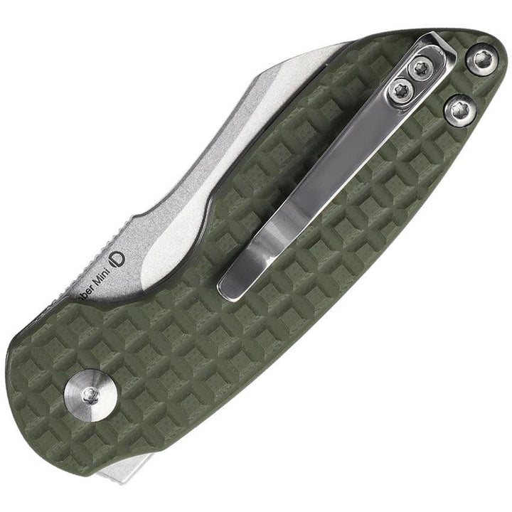 Kizer Cutlery October Mini Linerlock Green Sculpted G10 Satin 154CM - Knives.mx