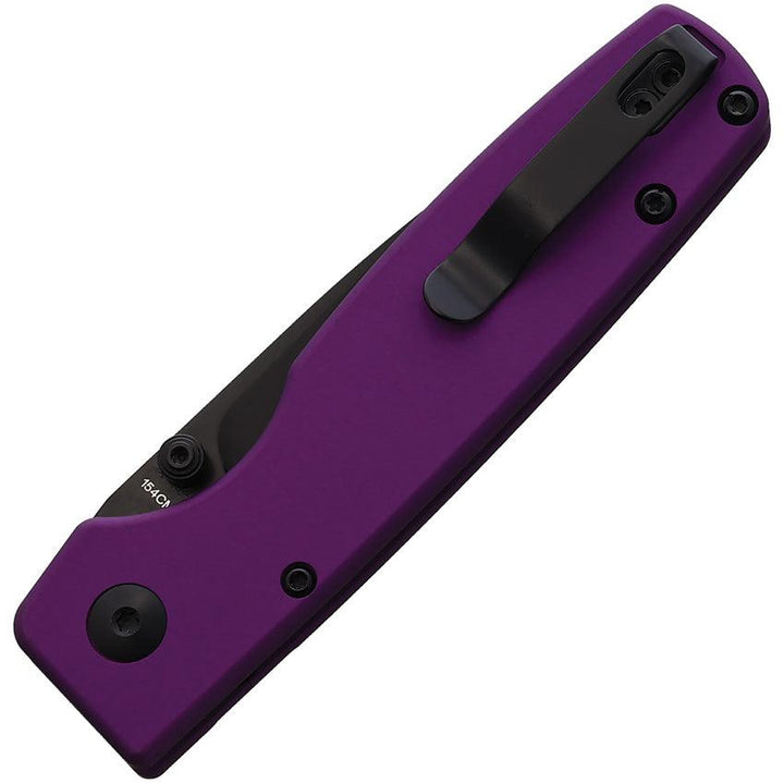 Kizer Cutlery Original Button Lock Purple Black Stonewash 154CM - Knives.mx