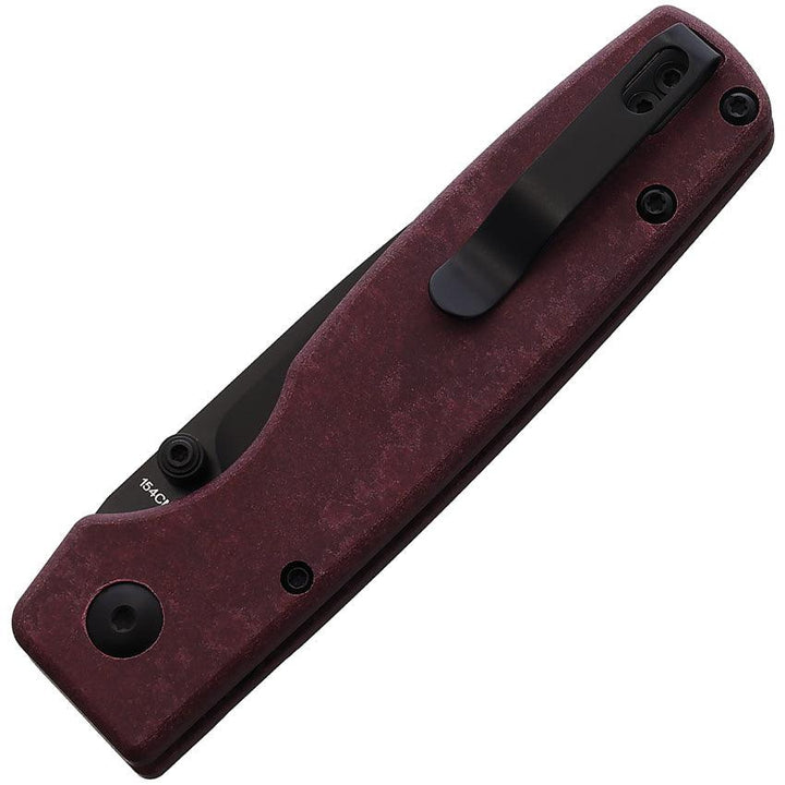 Kizer Cutlery Original Button Lock Redstone Black Stonewash 154CM - Knives.mx