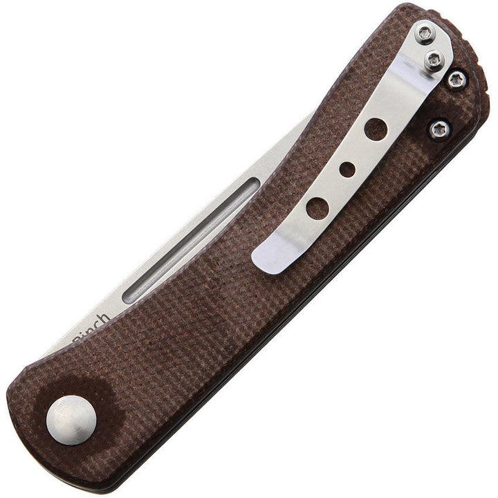 Kizer Cutlery Pinch Folder Brown Micarta Stonewash Bohler N690 - Knives.mx