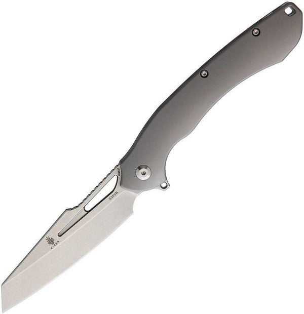 Kizer Cutlery Raja Framelock Gray Titanium Stonewash S35VN - Knives.mx