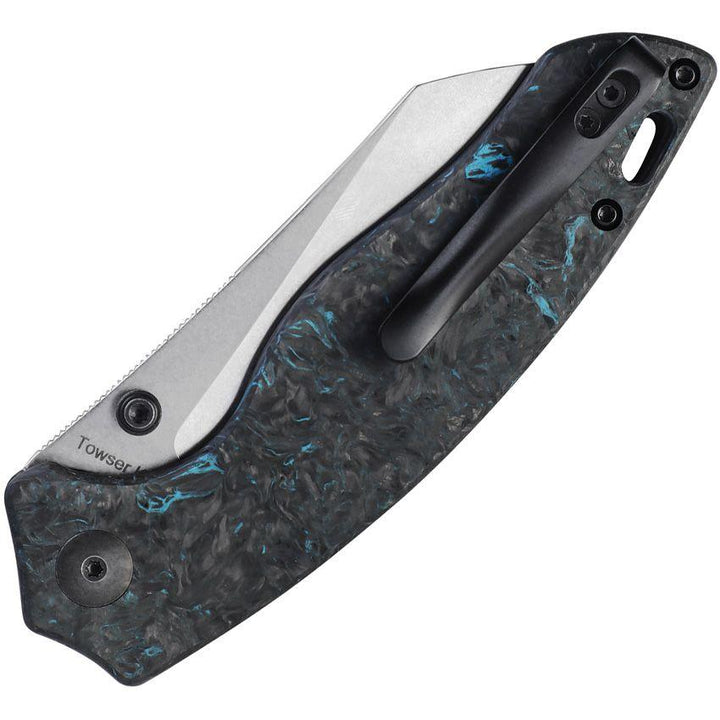 Kizer Cutlery Towser K Blue Fatcarbon Stonewash Elmax Steel - Knives.mx