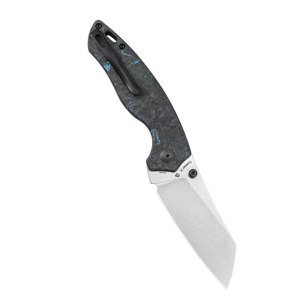 Kizer Cutlery Towser K Blue Fatcarbon Stonewash Elmax Steel - Knives.mx