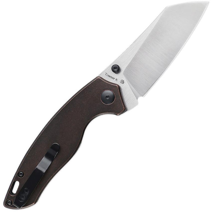 Kizer Cutlery Towser K Linerlock Black Copper Stonewash 154CM - Knives.mx