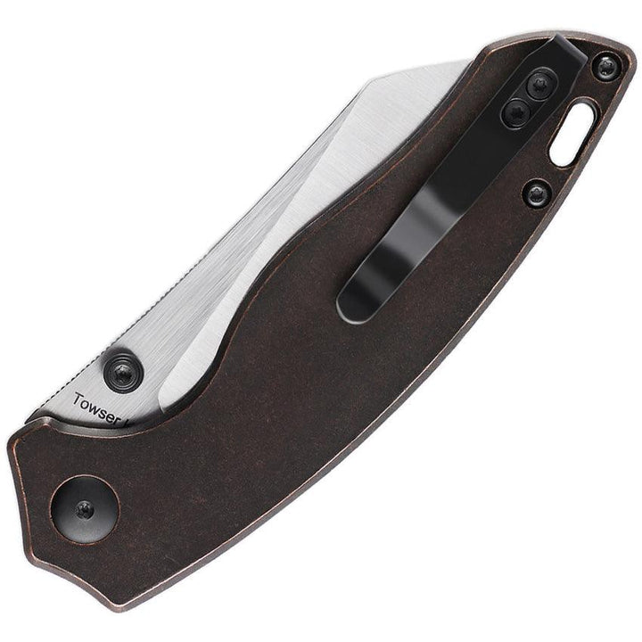Kizer Cutlery Towser K Linerlock Black Copper Stonewash 154CM - Knives.mx