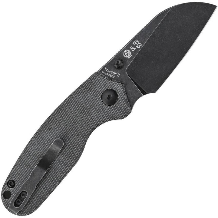 Kizer Cutlery Towser K Linerlock Blackout Micarta Stonewash 154CM - Knives.mx