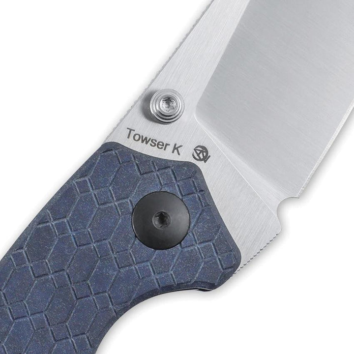 Kizer Cutlery Towser K Linerlock Blue G10 Satin 154CM - Knives.mx