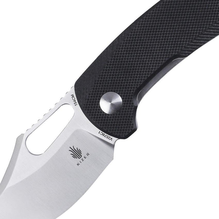 Kizer Cutlery Urban Bowie Linerlock Black G10 Satin 154CM - Knives.mx