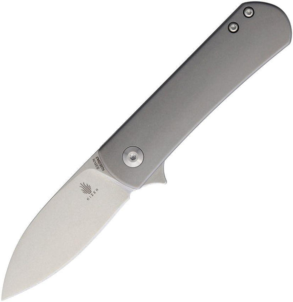 Kizer Cutlery Yorkie Framelock Gray Titanium Stonewash S35VN - Knives.mx