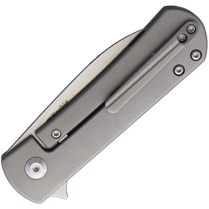 Kizer Cutlery Yorkie Framelock Gray Titanium Stonewash S35VN - Knives.mx