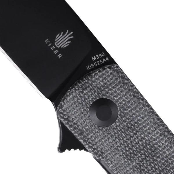 Kizer Cutlery Yorkie Linerlock Black Micarta Bohler M390 - Knives.mx