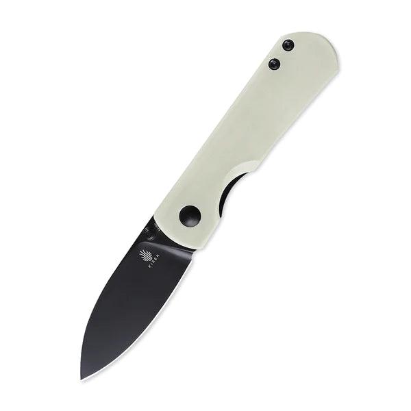Kizer Cutlery Yorkie Linerlock White G10 Black Bohler M390 - Knives.mx