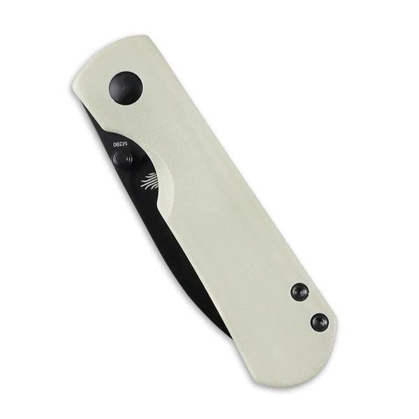 Kizer Cutlery Yorkie Linerlock White G10 Black Bohler M390 - Knives.mx