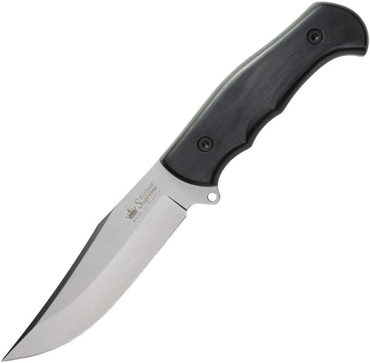 Kizlyar Caspian Fixed Blade Black Wood Satin D2 - Knives.mx