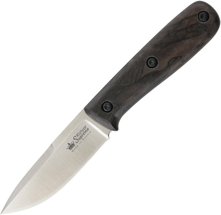 Kizlyar Colada Fixed Blade Brown Walnut Satin AUS-8 - Knives.mx