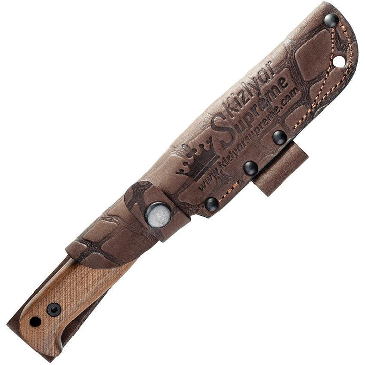 Kizlyar Forester Fixed Blade Oak Satin Bohler N690 - Knives.mx