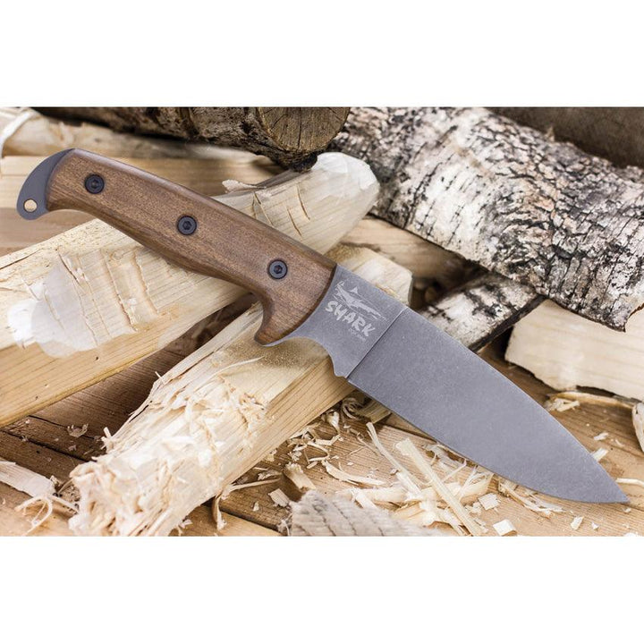 Kizlyar Shark Fixed Blade PGK Walnut Stonewash PGK - Knives.mx