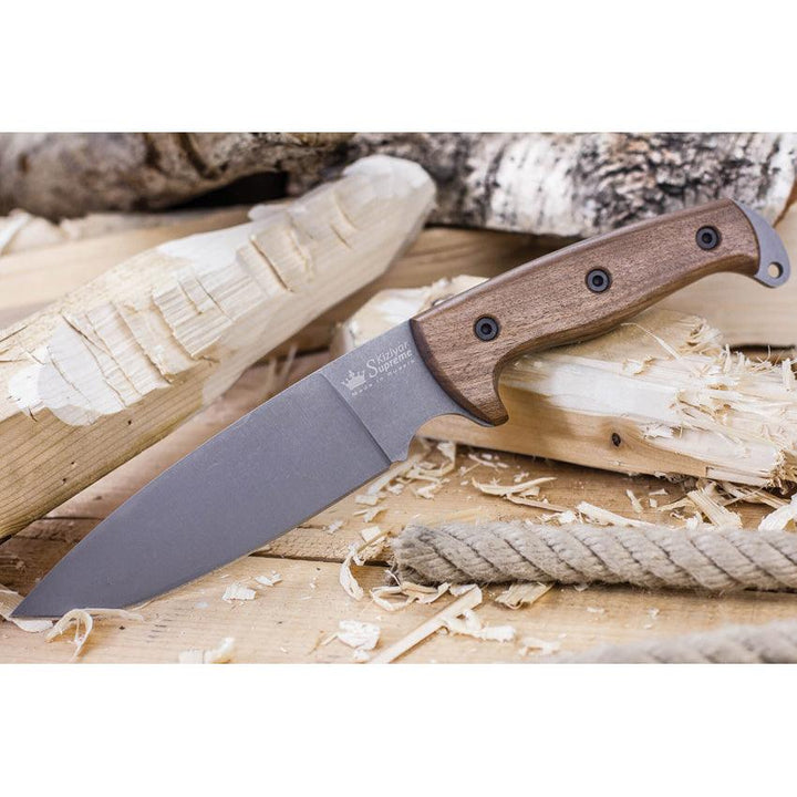 Kizlyar Shark Fixed Blade PGK Walnut Stonewash PGK - Knives.mx