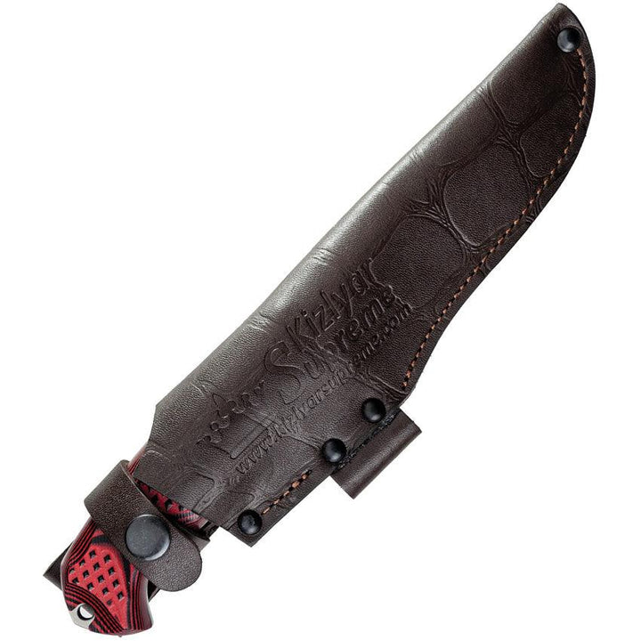Kizlyar Ural Fixed Blade Black & Red G10 Satin Sleipner - Knives.mx