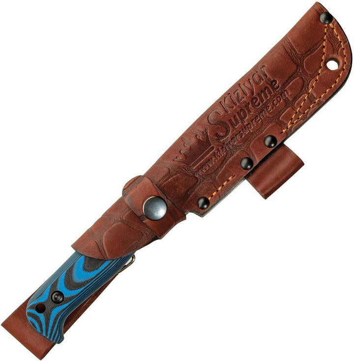Kizlyar Yeti Fixed Blade Black & Blue G10 PGK - Knives.mx