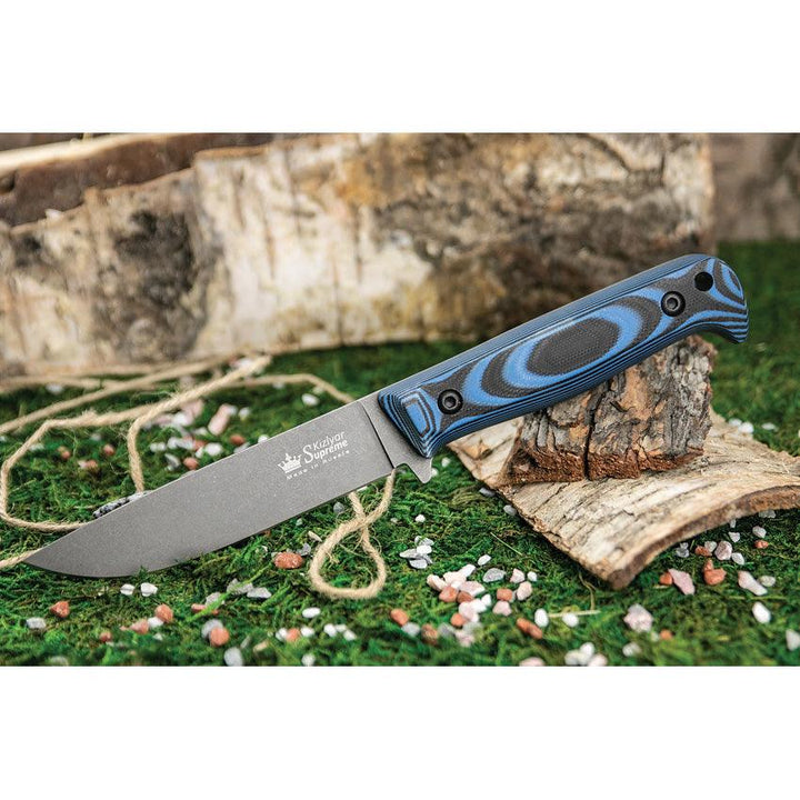 Kizlyar Yeti Fixed Blade Black & Blue G10 PGK - Knives.mx