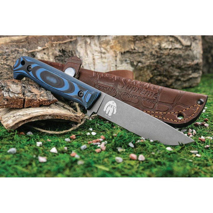 Kizlyar Yeti Fixed Blade Black & Blue G10 PGK - Knives.mx