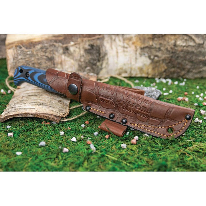 Kizlyar Yeti Fixed Blade Black & Blue G10 PGK - Knives.mx