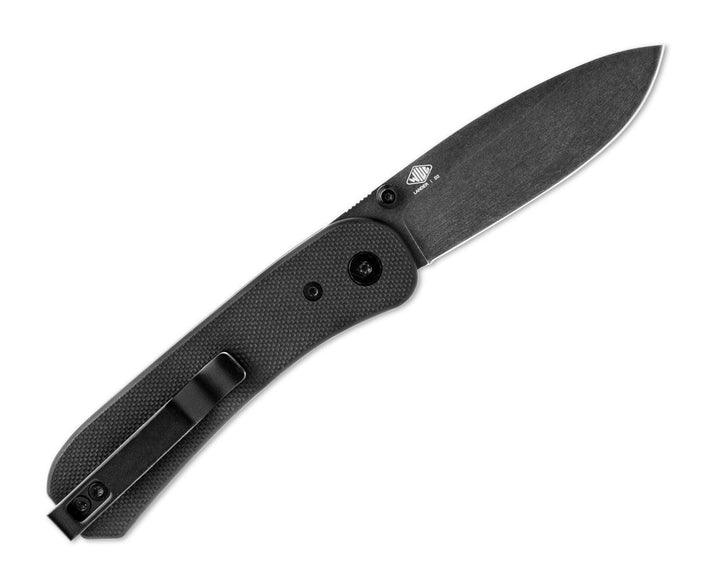 Knafs Lander EDC Knife with Fast Swap Scales- Black G10 Stonewashed D2 - Knives.mx