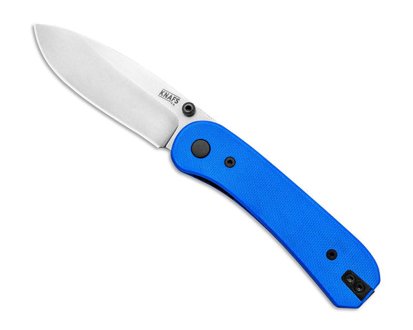 Knafs Lander EDC Knife with Fast Swap Scales- Blue G10 Stonewashed D2 - Knives.mx