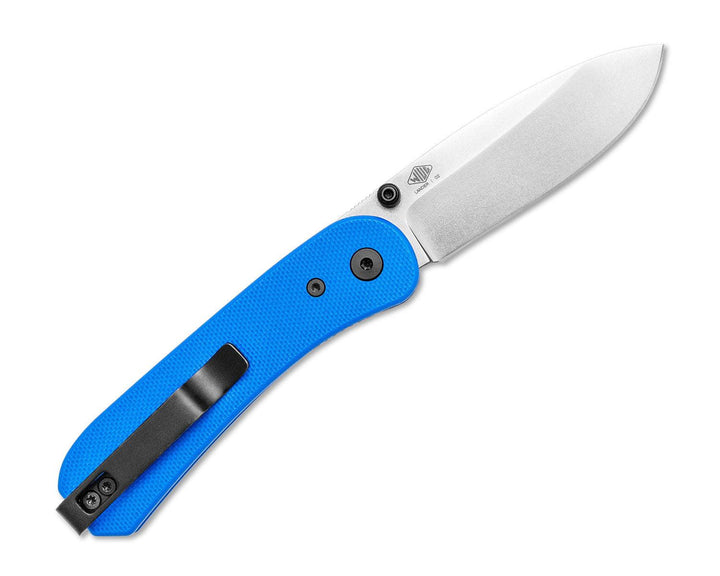 Knafs Lander EDC Knife with Fast Swap Scales- Blue G10 Stonewashed D2 - Knives.mx