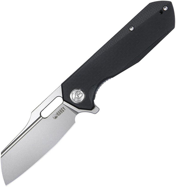 Kubey Atlas Framelock Black G10 Stonewash Sandvik 14C28N - Knives.mx