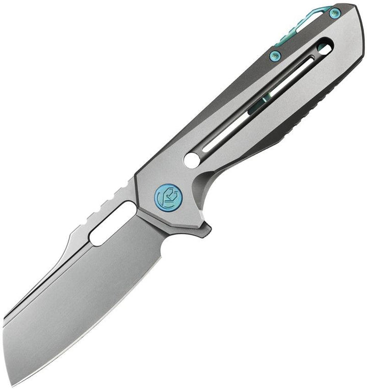 Kubey Atlas Framelock Satin Titanium Sand Blast CPM S35VN - Knives.mx