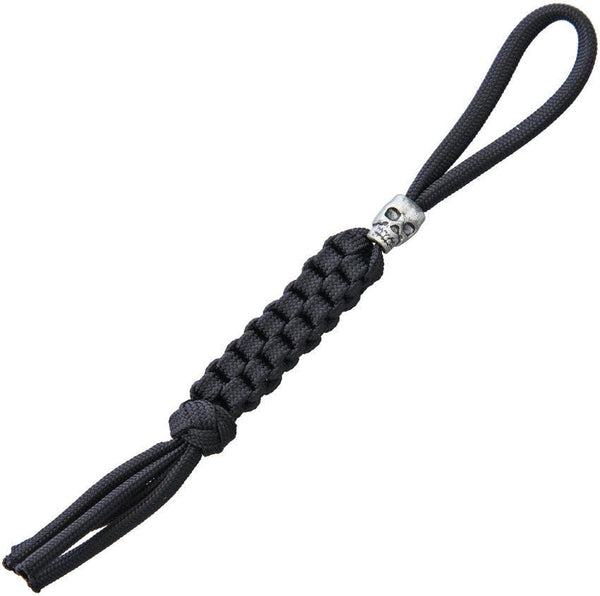 Lanyard Black Chrome Skull - Knives.mx