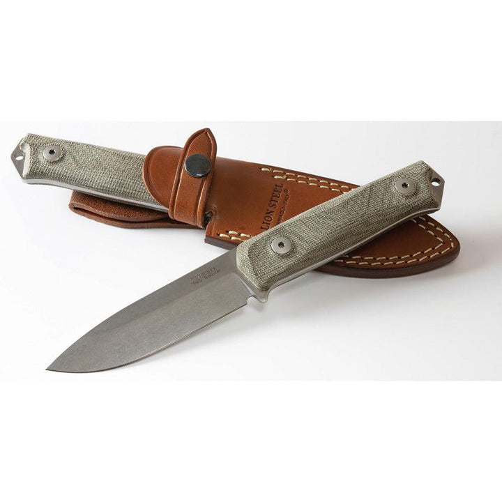 LionSTEEL B41 Bushcraft Green Micarta Sleipner Steel - Knives.mx